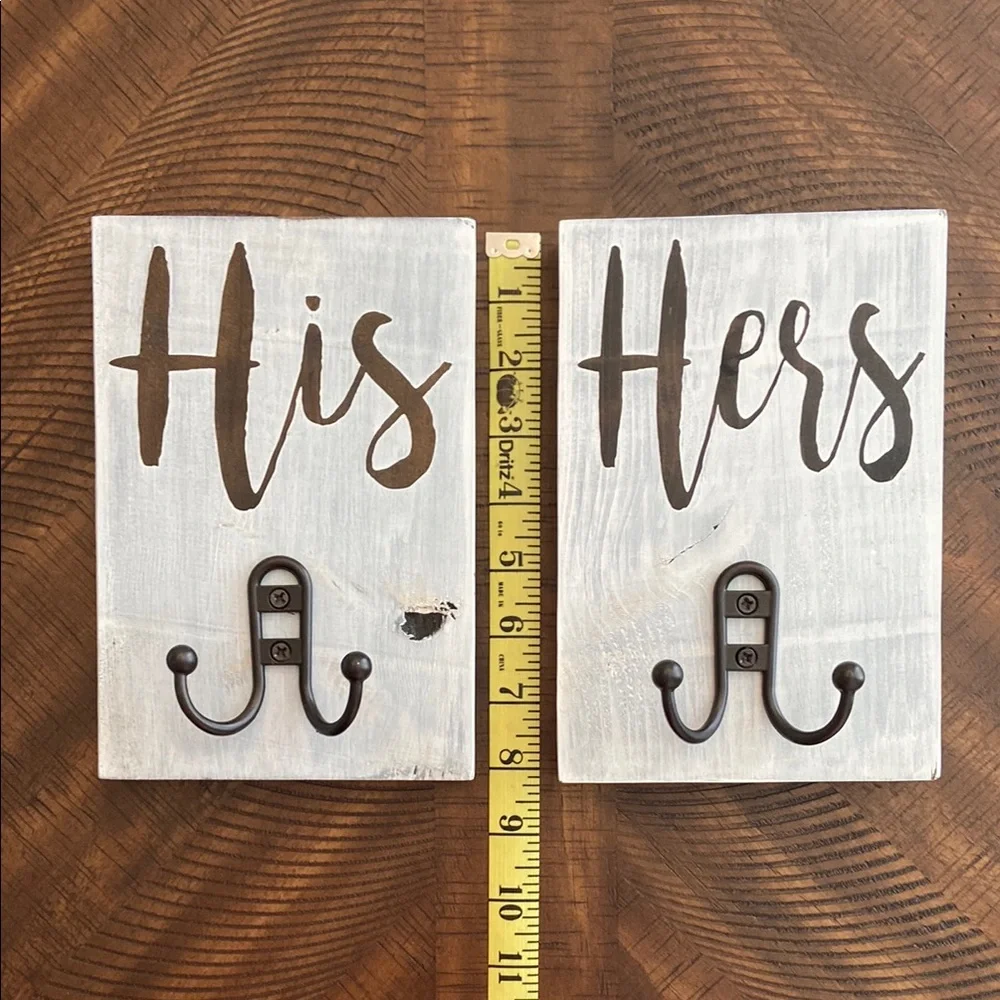 Rustic His and Hers Wall Hooks